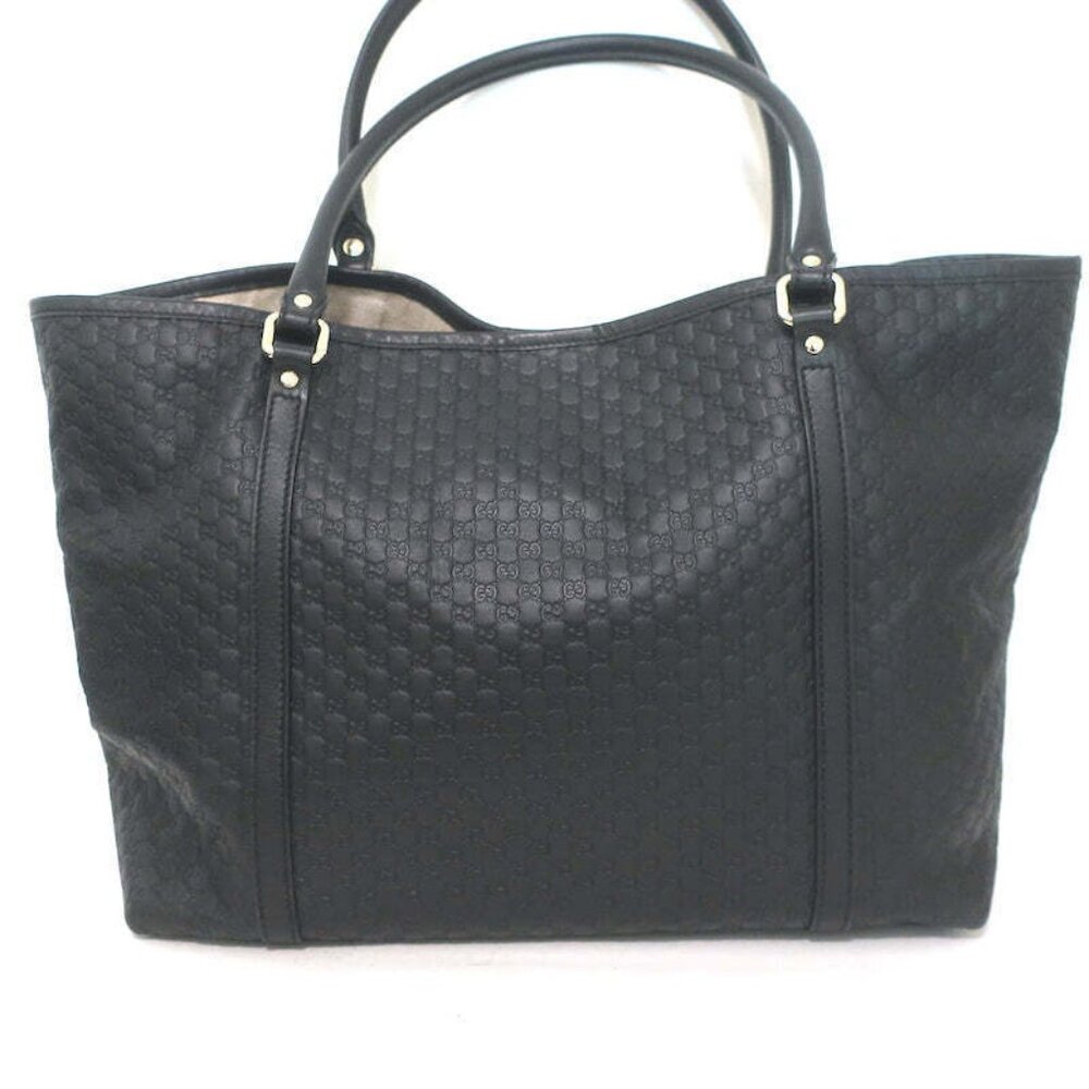 Gucci Outlet Microguccissima Joy Tote Black Leather Large Shoulder Bag - Picture 7 of 13